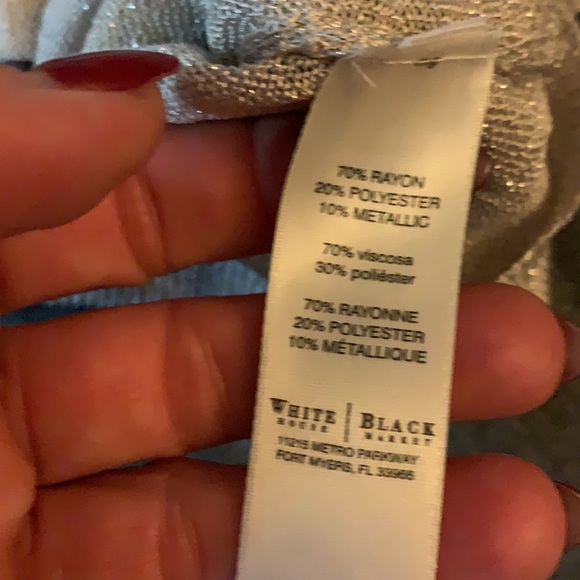 💛 WBHM | Gold Sparkly Taupe Faux Wrap Top - Picture 8 of 8